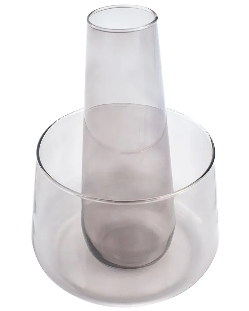 Cyan Design Water Drop Carafe & Bowl - Smoked Glass image