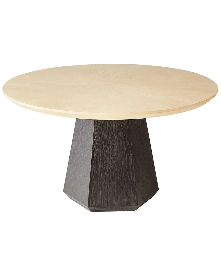 Lamu Round Dining Table - Black, Oak image