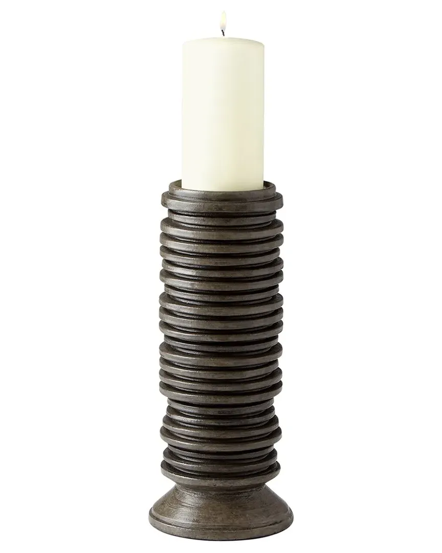 Large Provo Candleholder - Black, Ceramic image