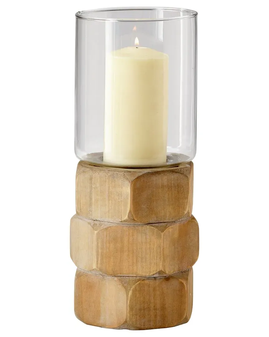 Medium Hex Nut Candleholder - Natural Wood image