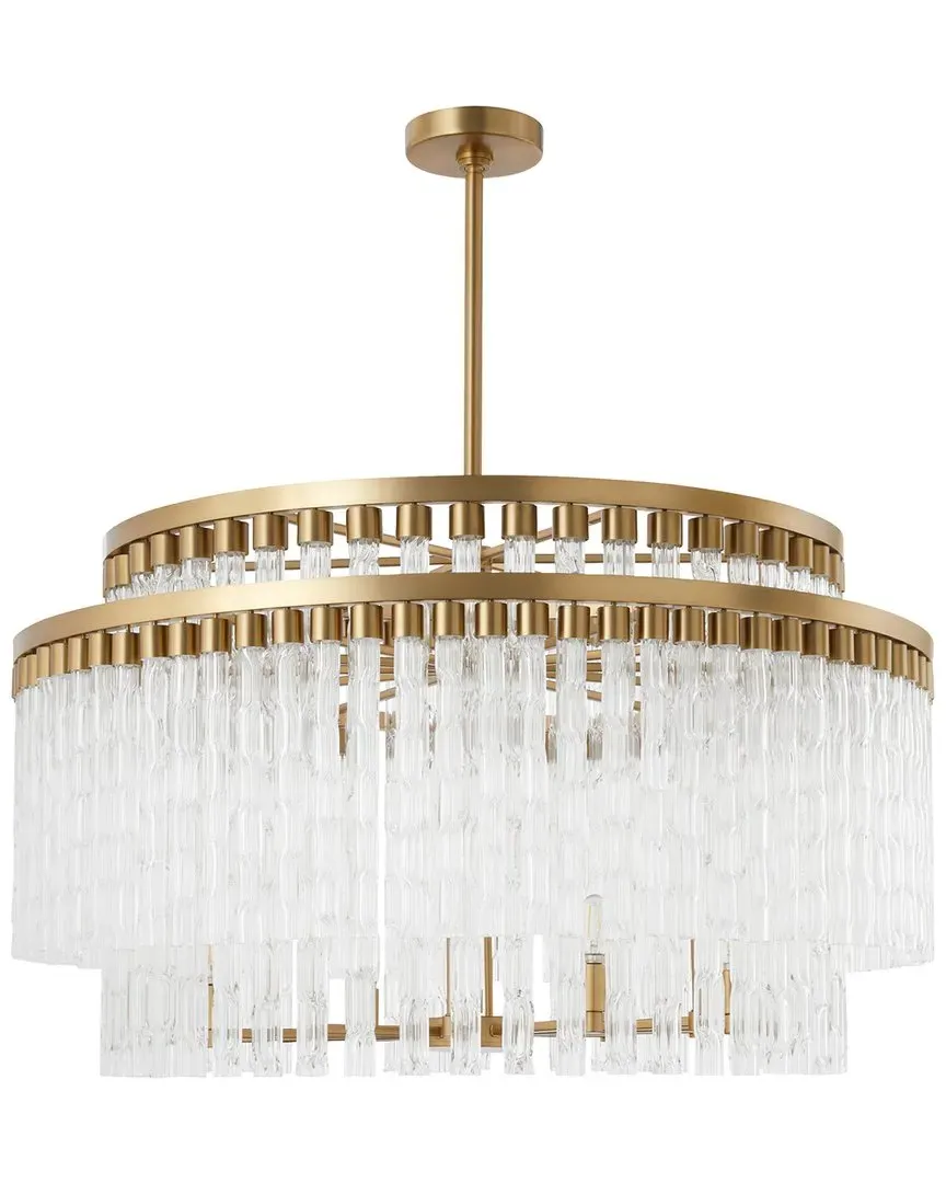 Nobel 12-Light Chandelier - Brass, Iron