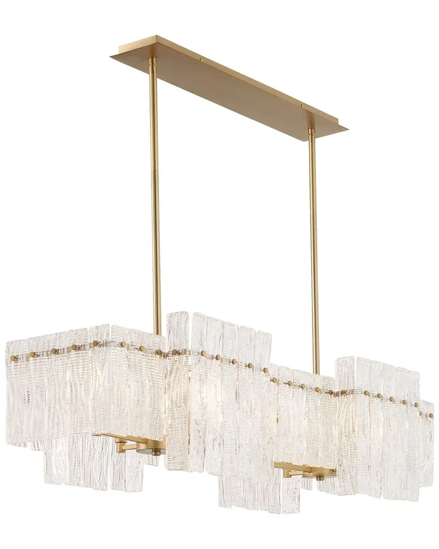 Othello 8-Light Linear Chandelier - Brass, Iron image