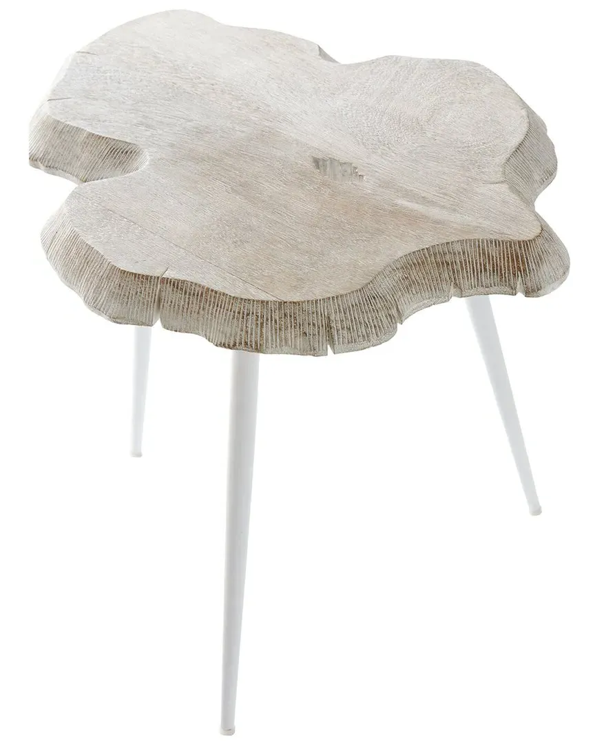 Palmer Round Side Table - White, Wood image