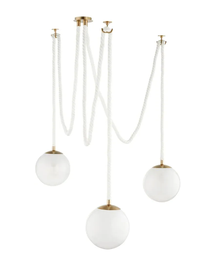 Rockport 3-Light Pendant - Brass, Metal image