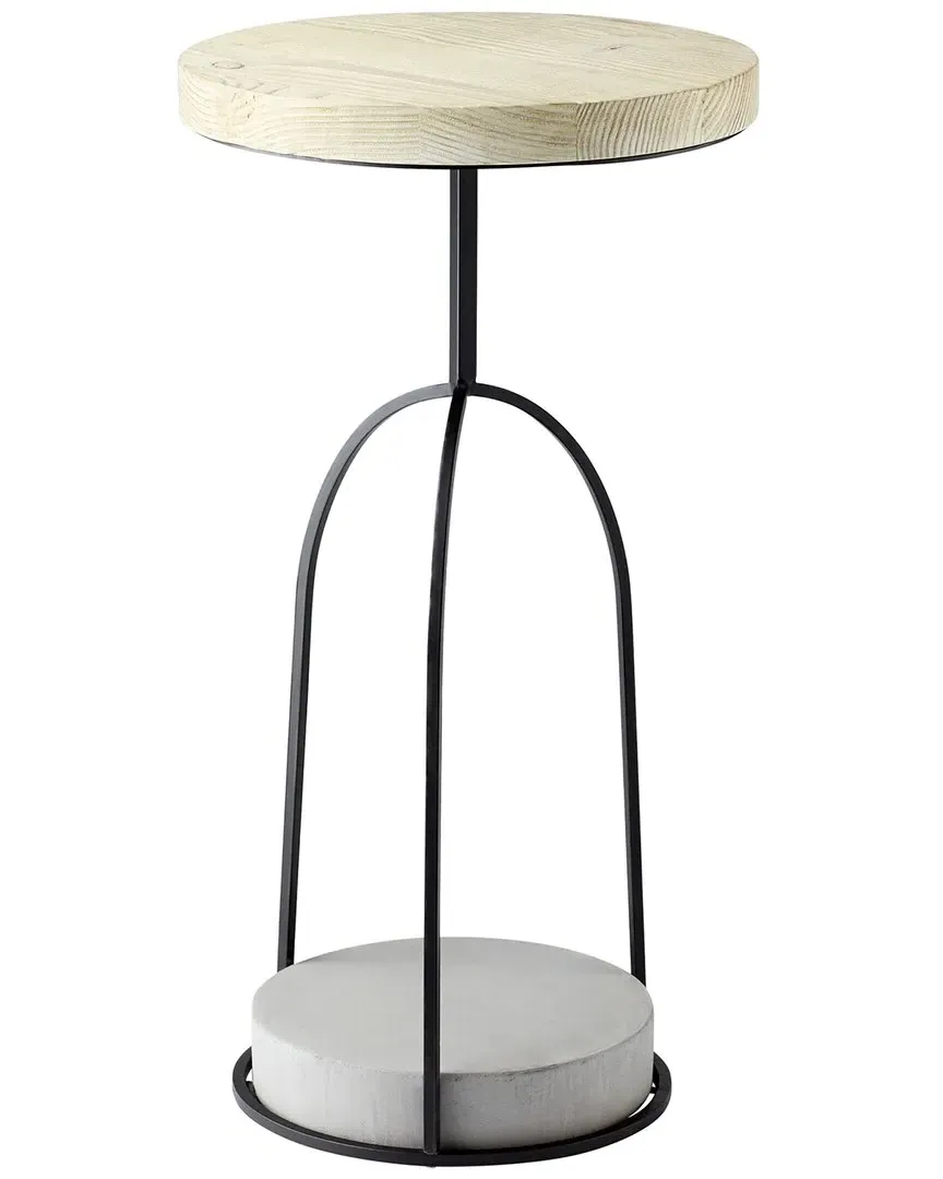 Sayers Round Side Table - White, Pine image