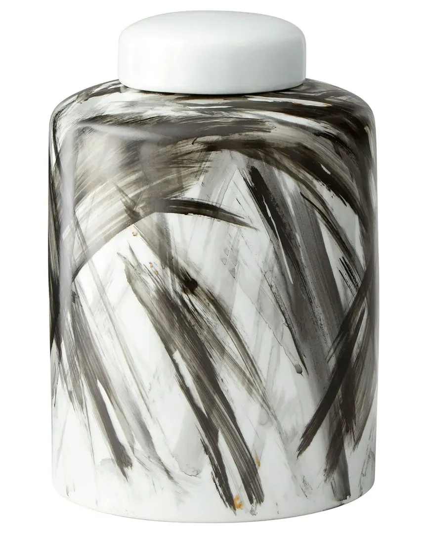 Small Pollock Container - Black and White, Ceramic image