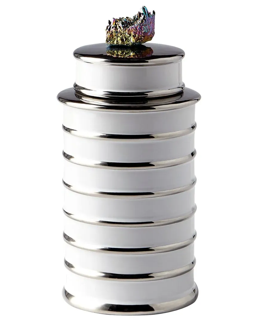 Small Tower Container - White, Ceramic image