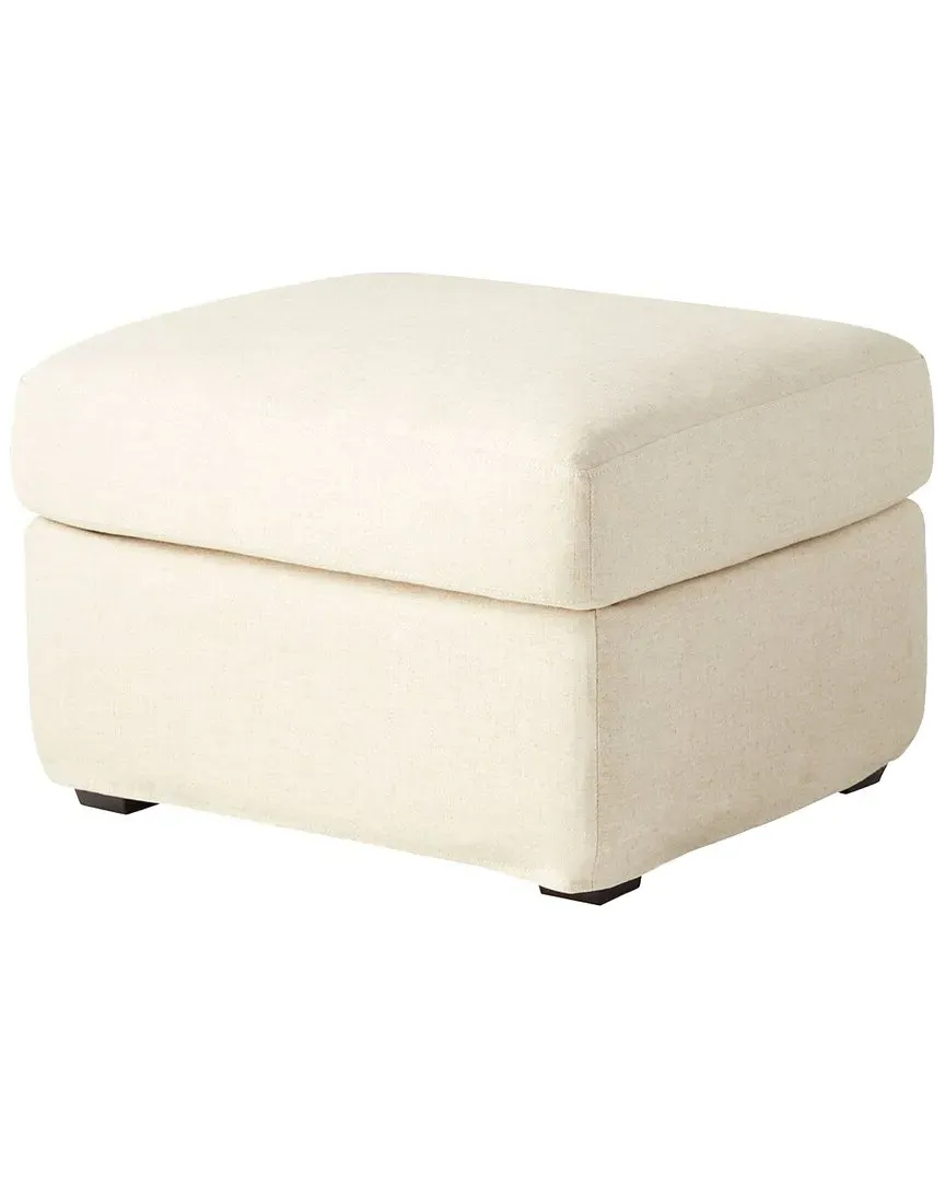Sovente Round Ottoman - Natural, Linen