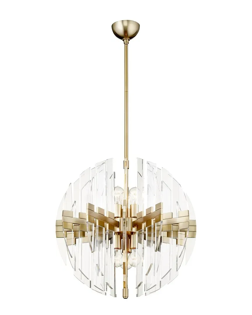 Zion 23In Sphere 6-Light Pendant - Gold, Iron image