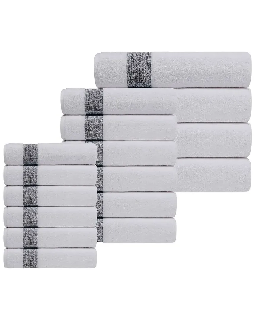 Pera Set of 16 Turkish Towels - Grey, Cotton