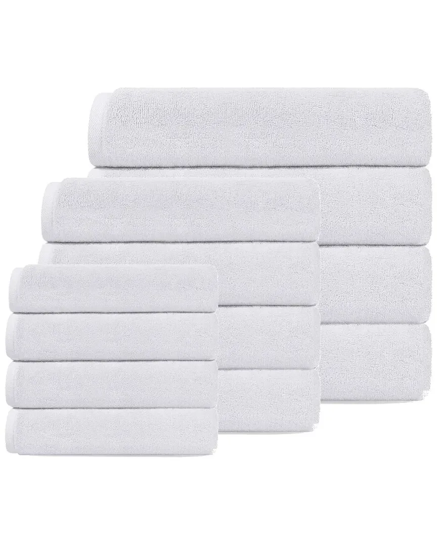 Puresoft 12-Piece Turkish Towel Set - Cotton