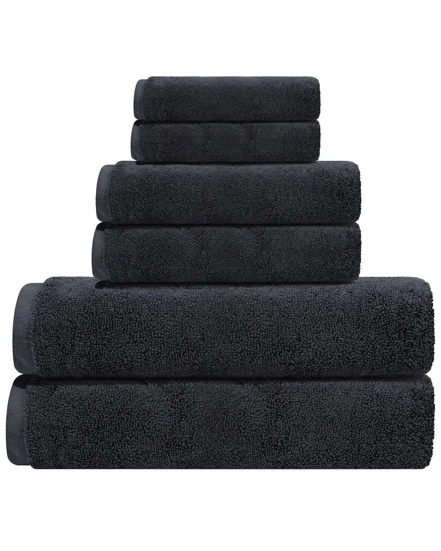 Puresoft Set of 6 Turkish Towels - Grey, Cotton