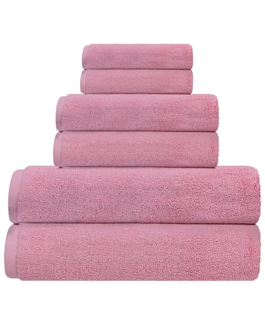 Puresoft Set of 6 Turkish Towels - Pink, Cotton