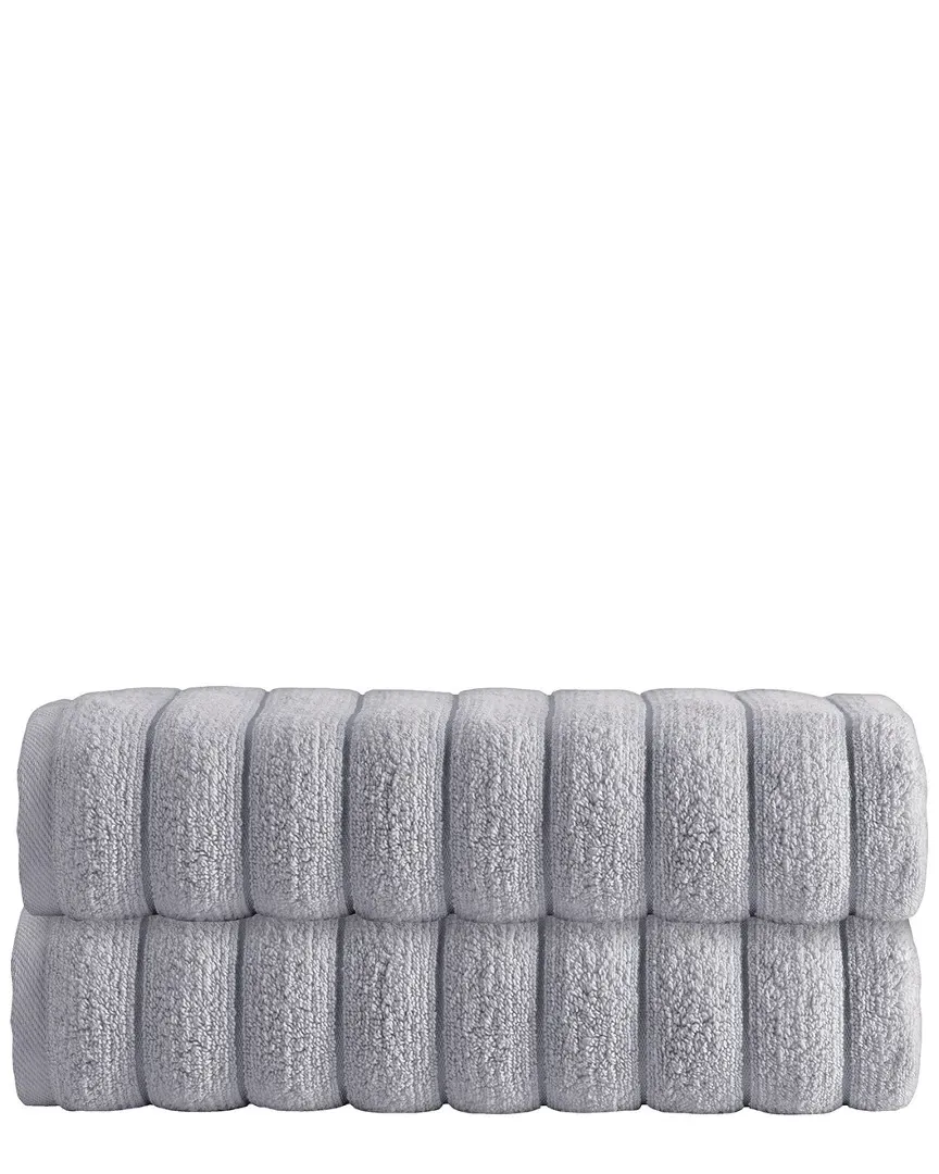 Vague 2pc Turkish Cotton Bath Sheets - Silver image