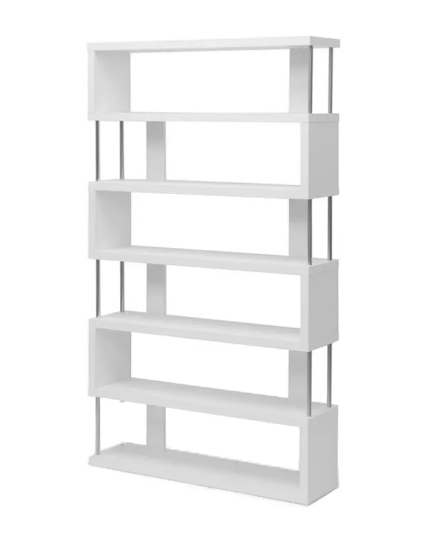 Barnes Bookcase - White, Engineered Wood