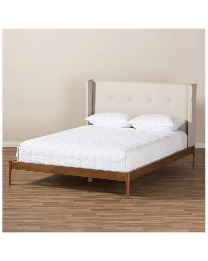 Brooklyn Queen Platform Bed - Light Beige