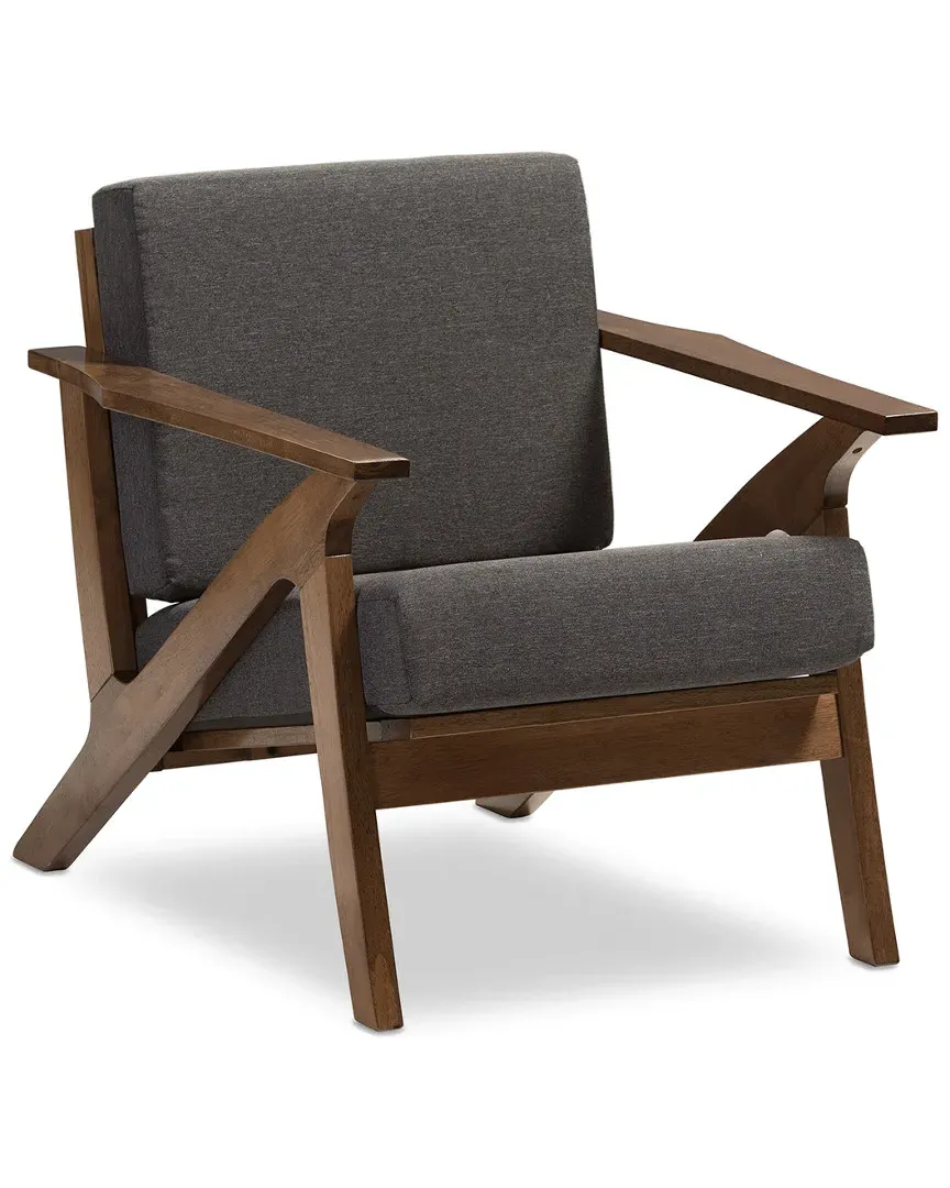 Cayla Lounge Chair - Grey, Walnut image