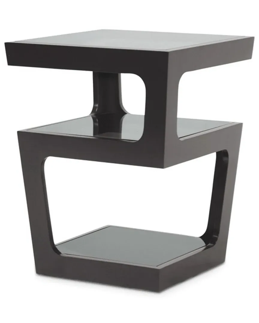 Clara End Table - Black, Glass image