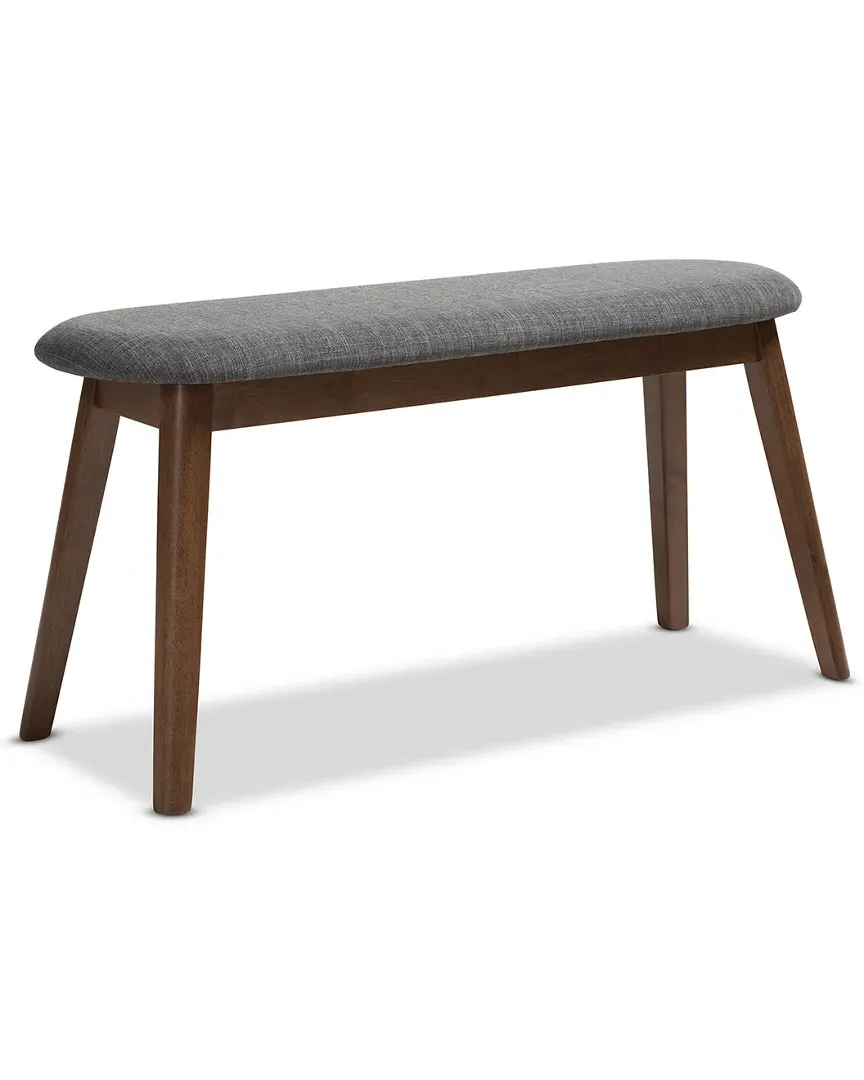 Easton Bench - Dark Grey, Walnut image