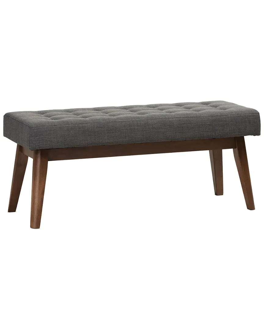 Elia Bench - Dark Grey, Walnut image