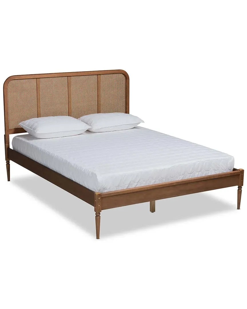 Elston Queen Size Platform Bed - Walnut, Wood