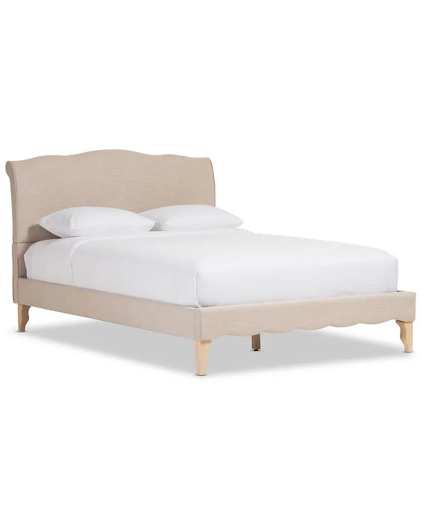 Fannie King Platform Bed - Beige