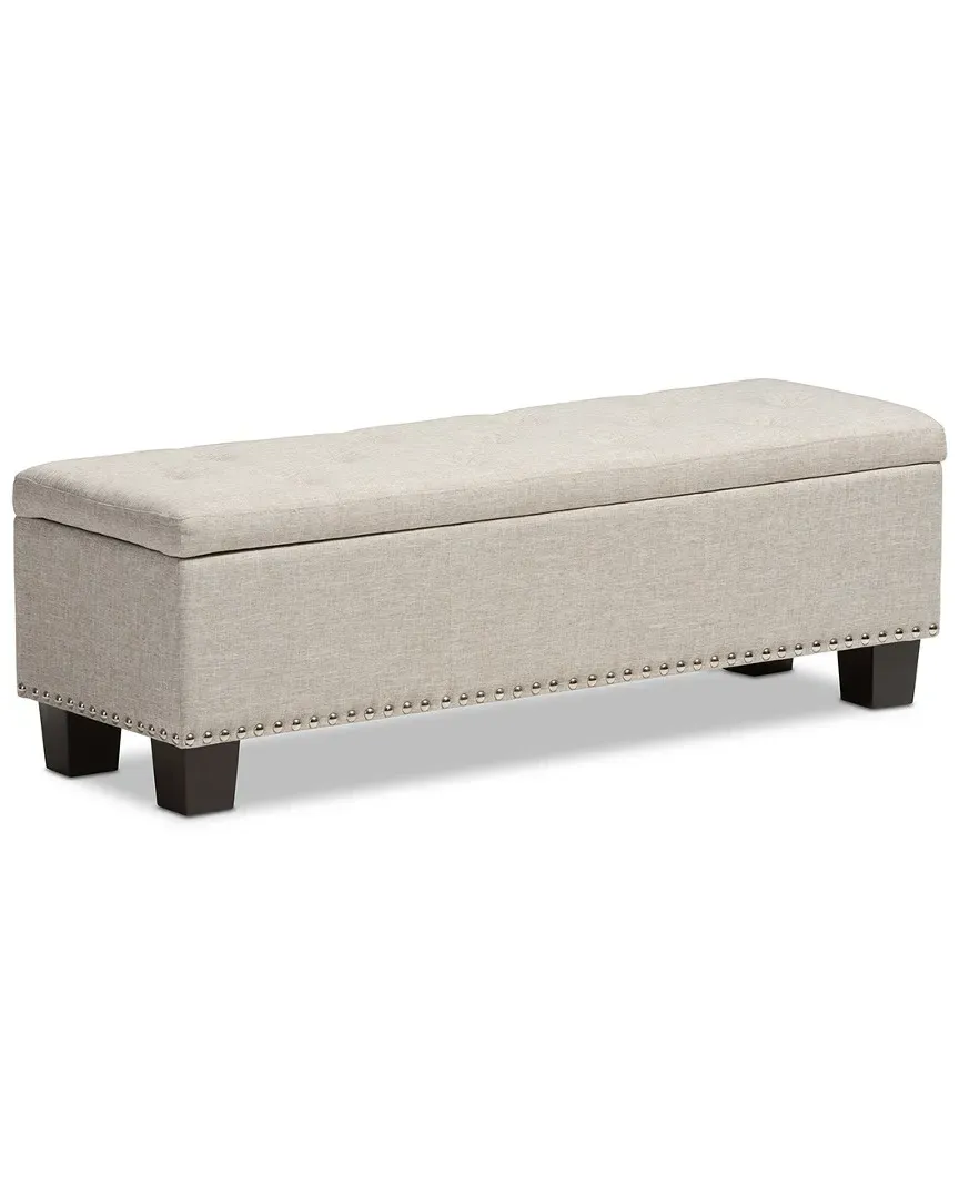 Hannah Storage Ottoman Bench - Beige image