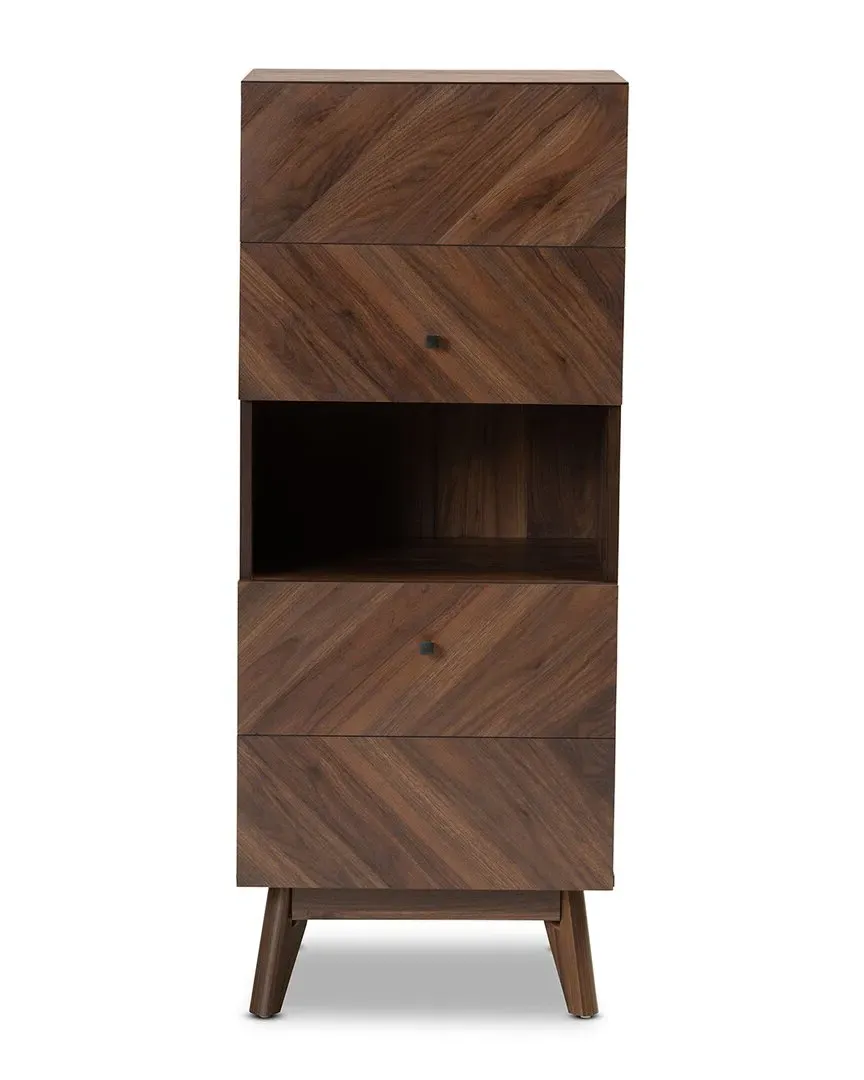 Hartman Storage Cabinet with Shelves - Walnut Brown, Wood