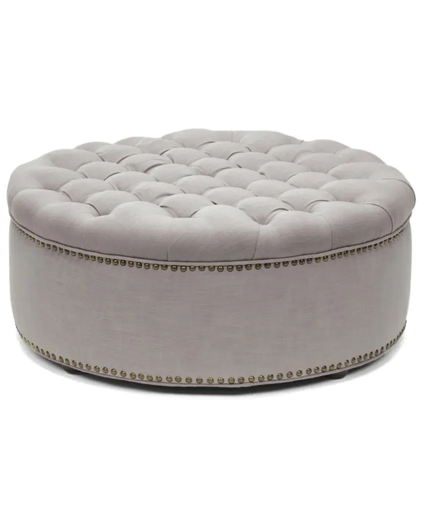 Iglehart Square Ottoman - Beige, Linen image