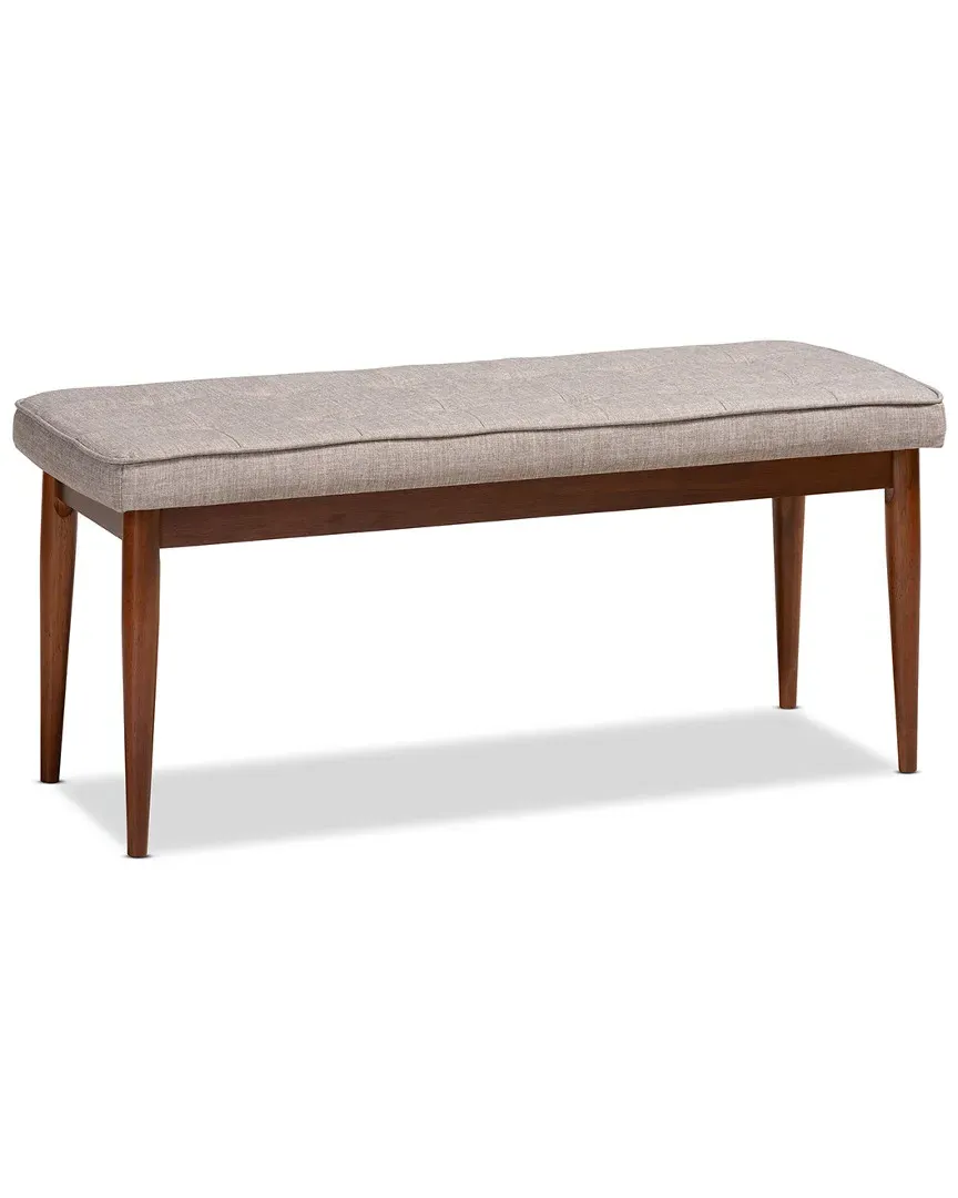 Itami Dining Bench - Light Gray, Rubberwood image