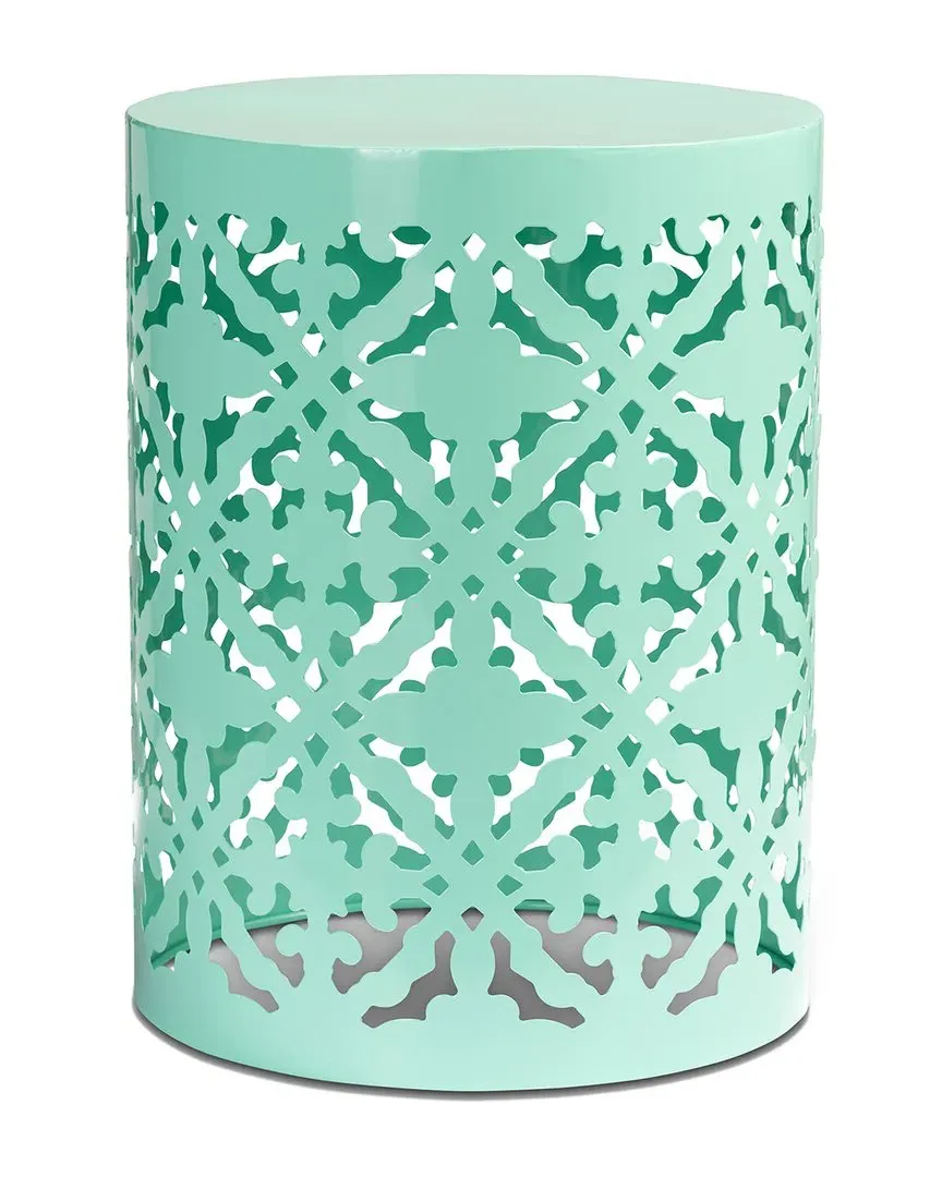 Jamila Round Outdoor Side Table - Aqua, Metal image