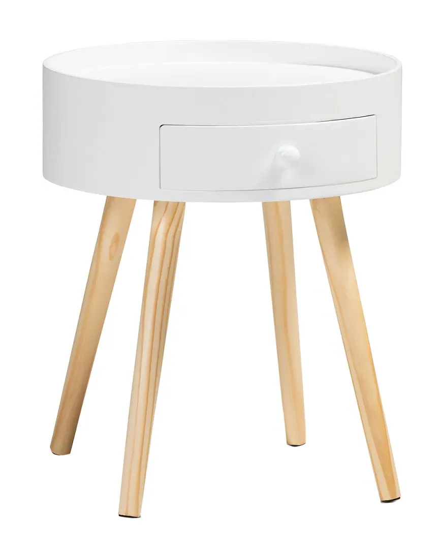 Jessen 1-Drawer Nightstand - White, Wood image