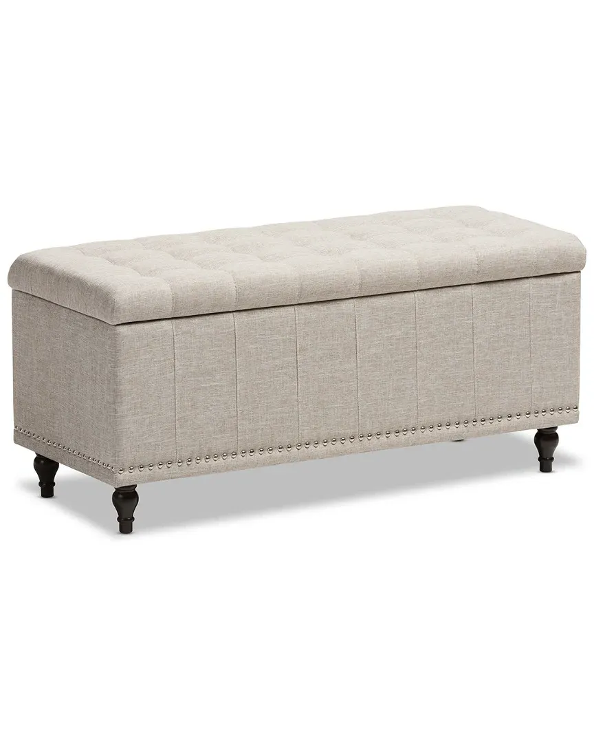 Kaylee Storage Ottoman Bench - Beige image