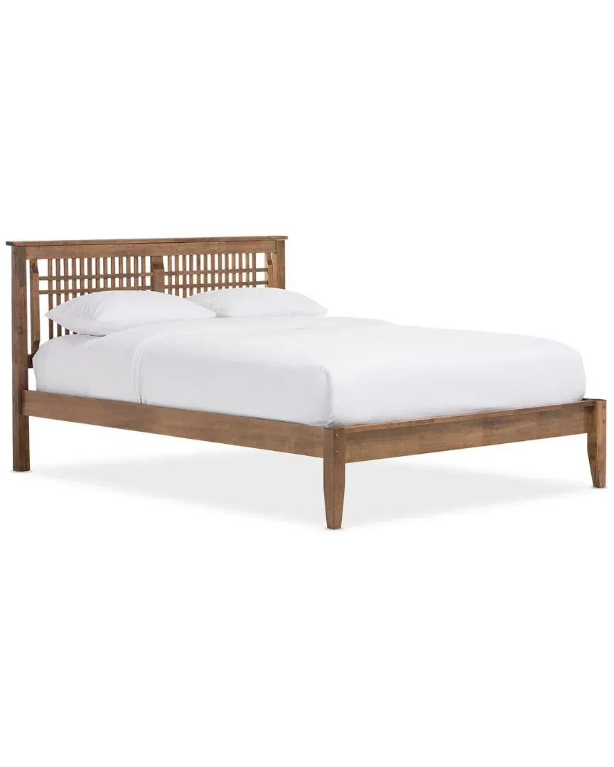 Loafey Full Platform Bed - Walnut Brown