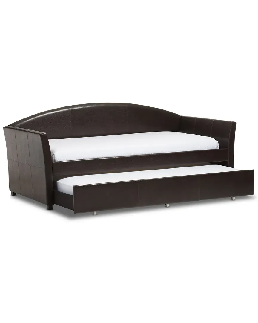 London Twin Daybed with Rollout Trundle - Brown
