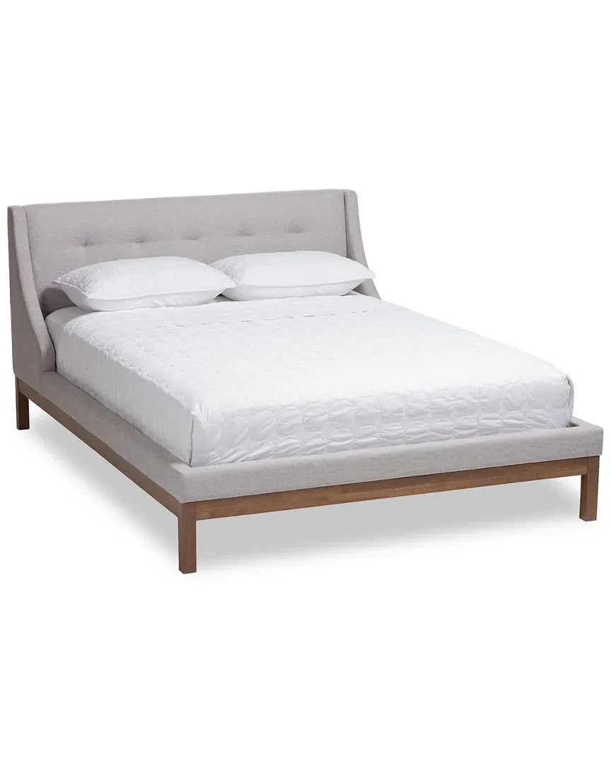 Louvain Queen Platform Bed - Greyish Beige