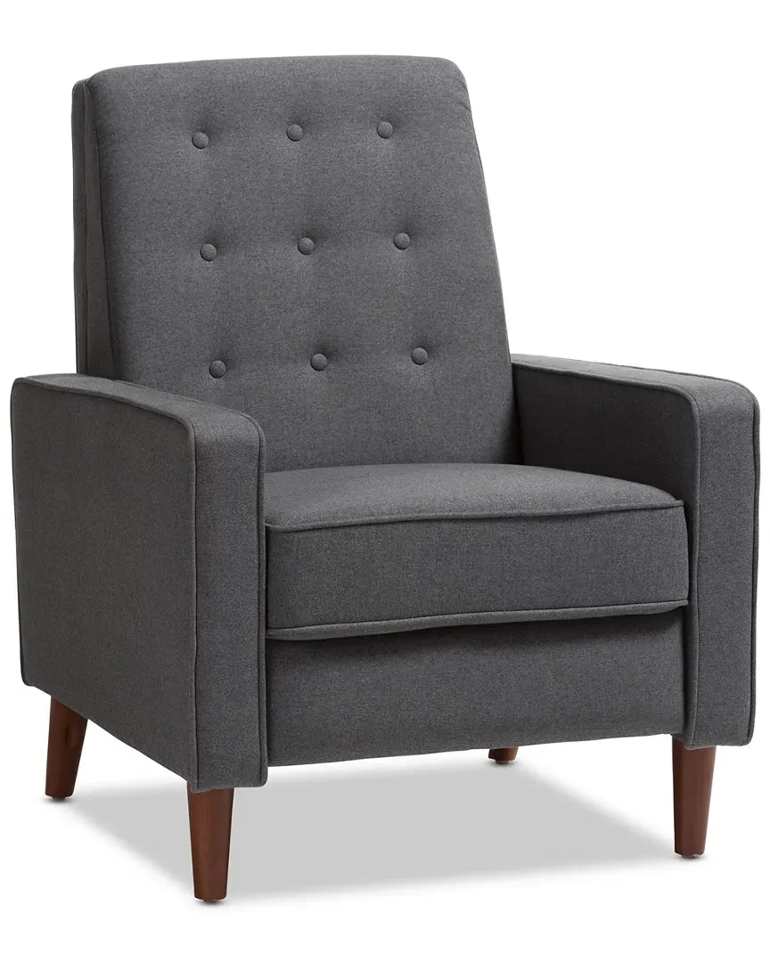 Mathias Reclining Lounge Chair - Grey, Eucalyptus Wood image