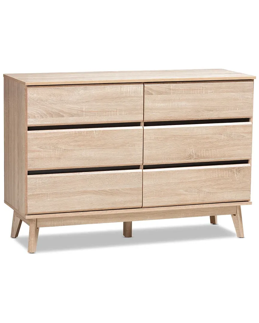 Miren 6-Drawer Dresser - Oak Brown image