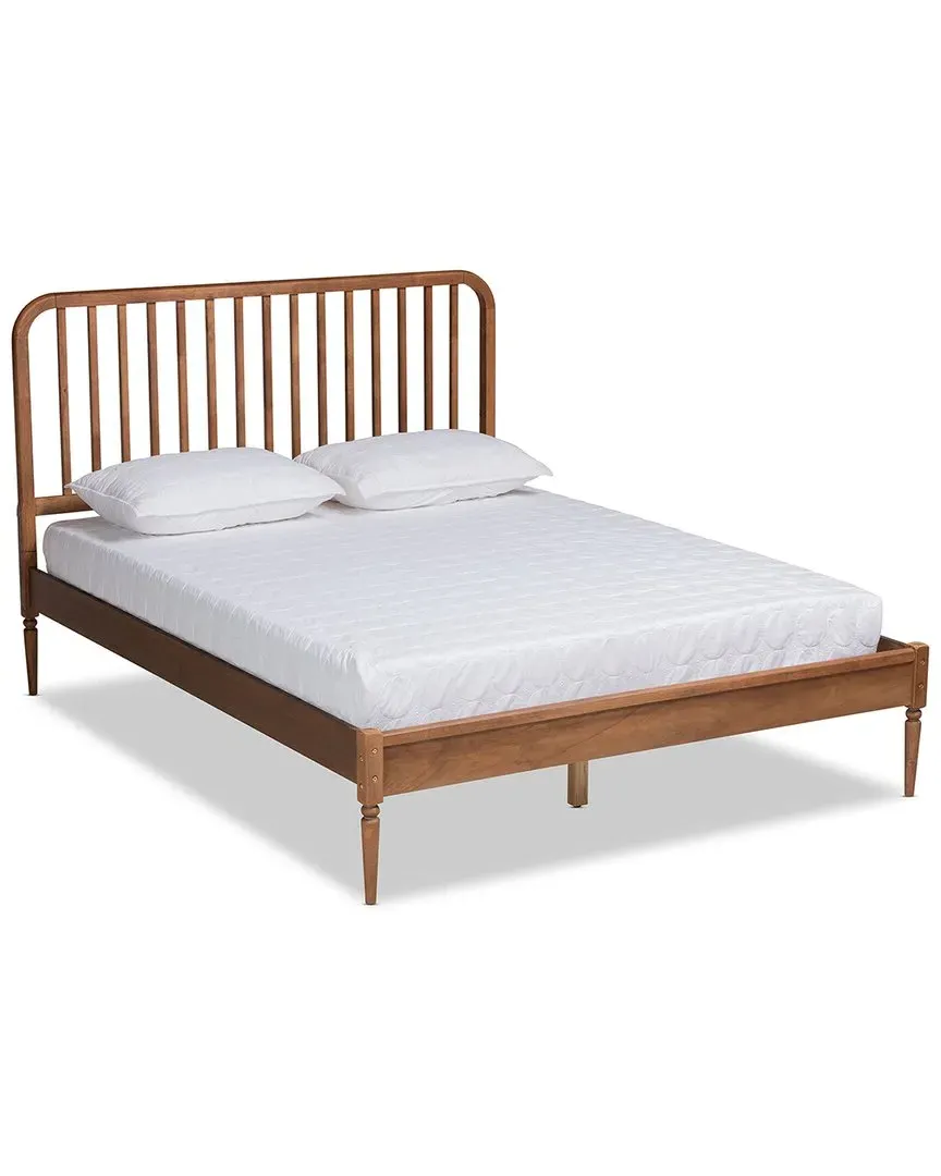 Neilan Queen Size Platform Bed - Walnut Brown