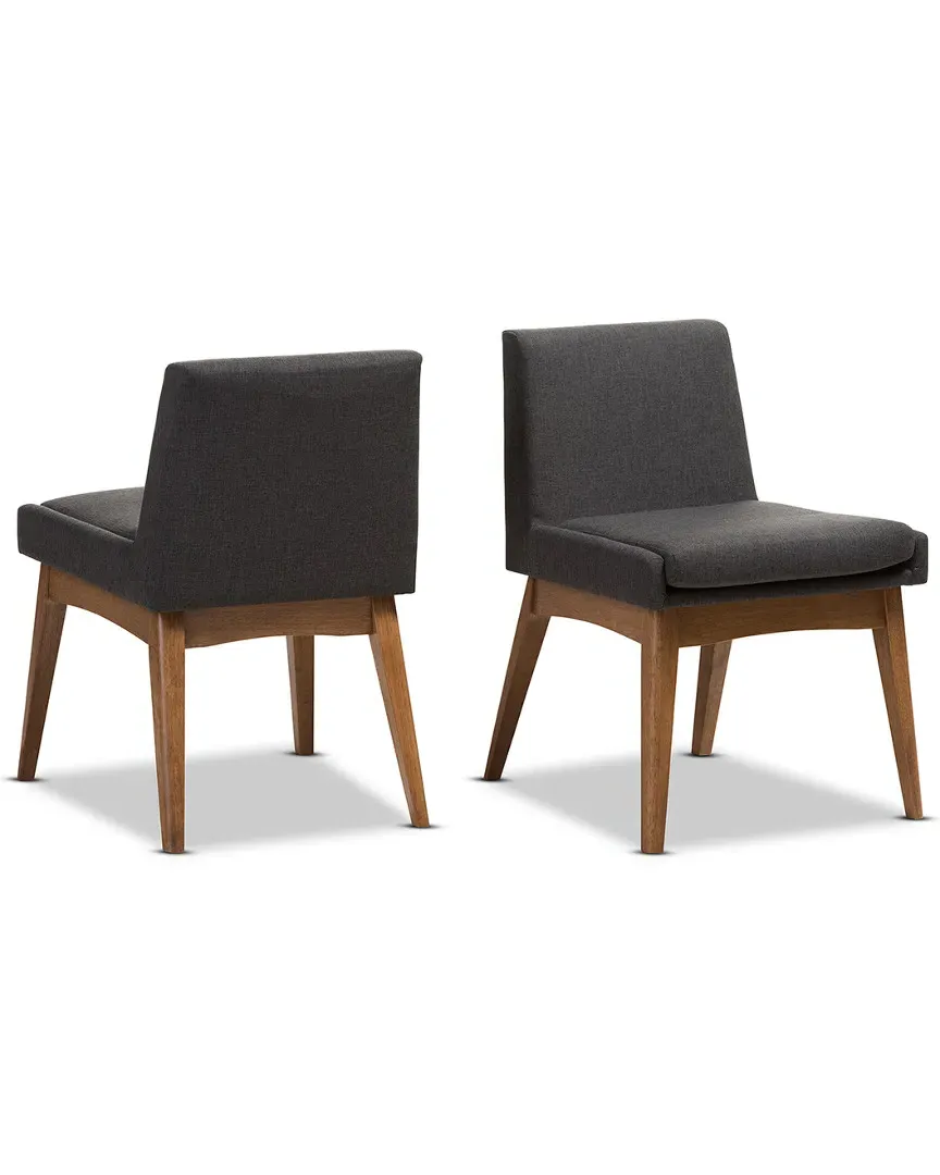 Nexus Set of 2 Dining Chairs - Gravel Grey, Fabric image