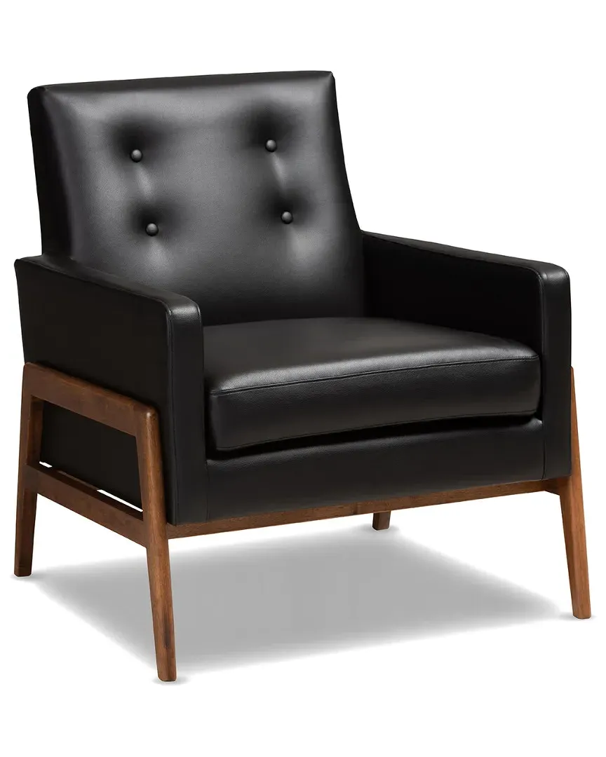 Perris Lounge Chair - Black, Rubberwood image