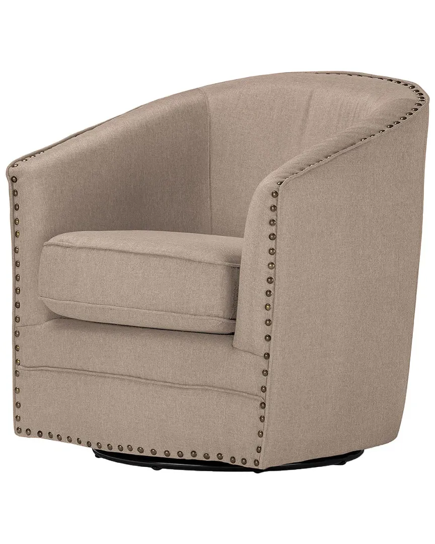 Porter Swivel Tub Chair - Beige, Fabric image