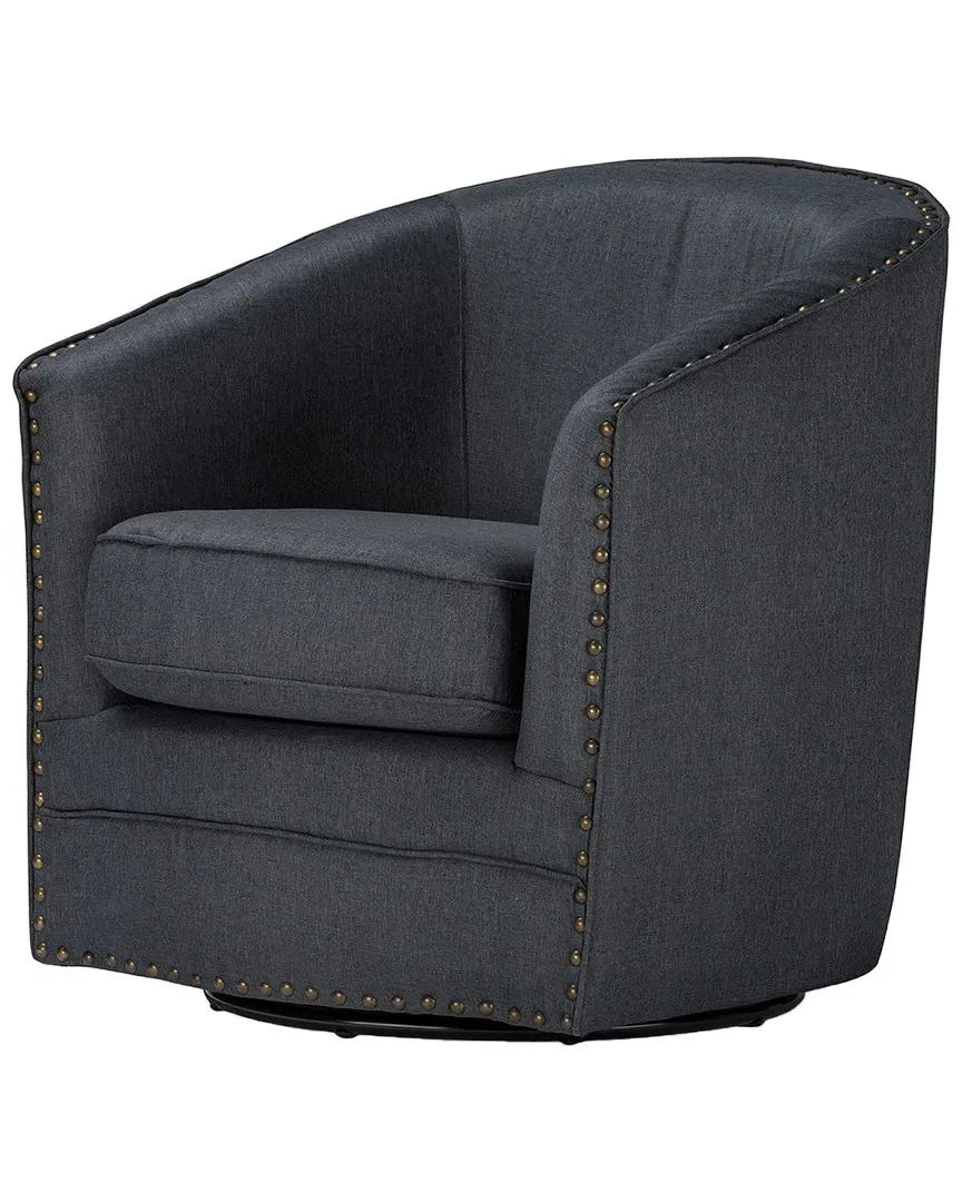 Porter Swivel Tub Chair - Grey, Fabric