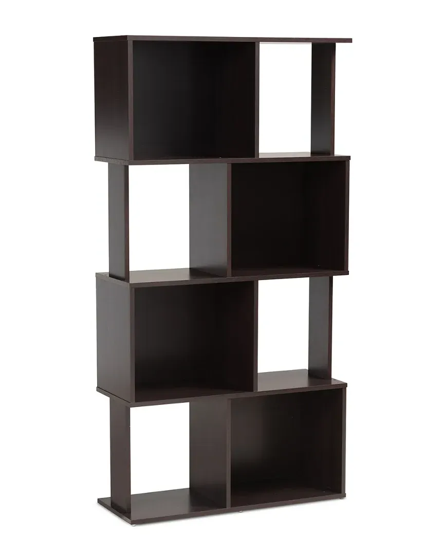 Riva Geometric Bookshelf - Dark Brown image