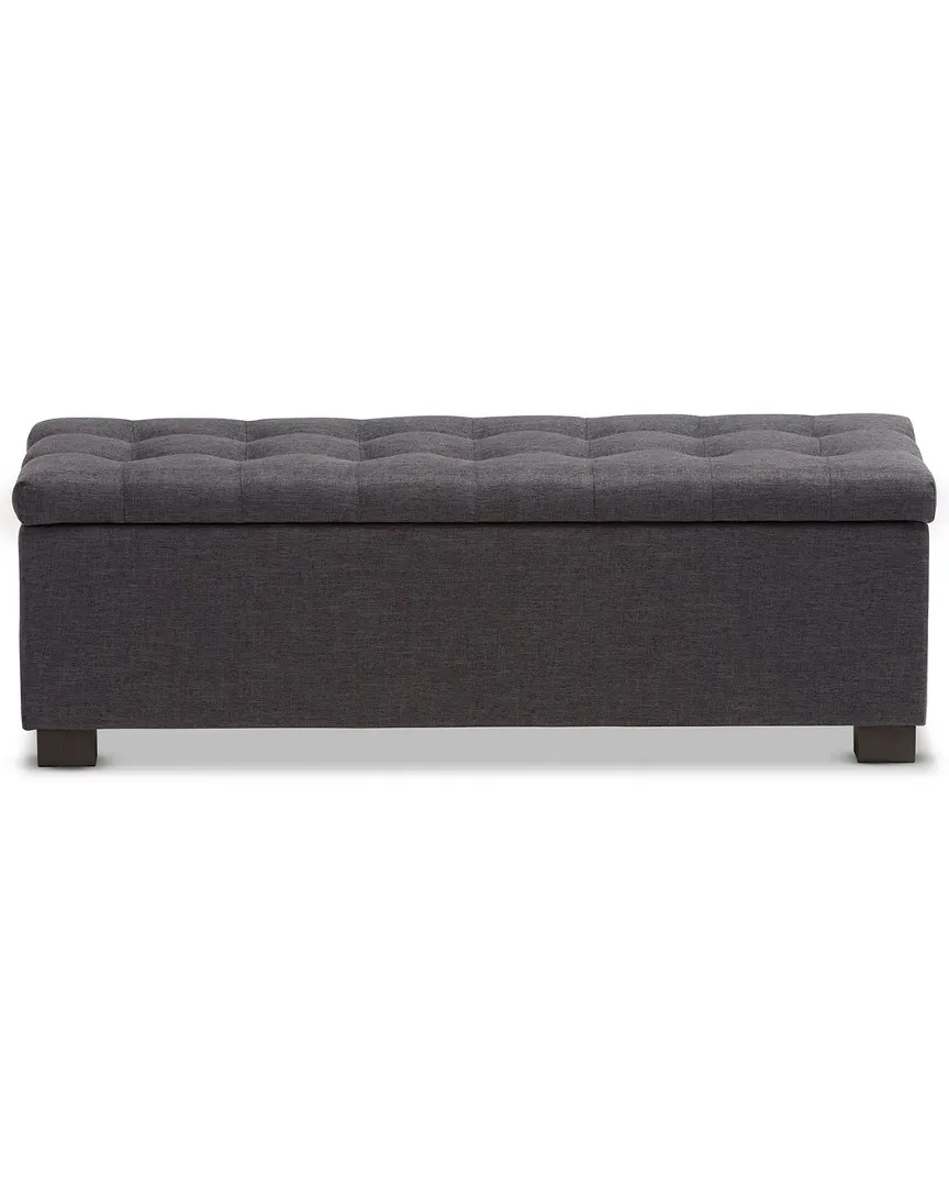 Roanoke Storage Ottoman Bench - Dark Grey image