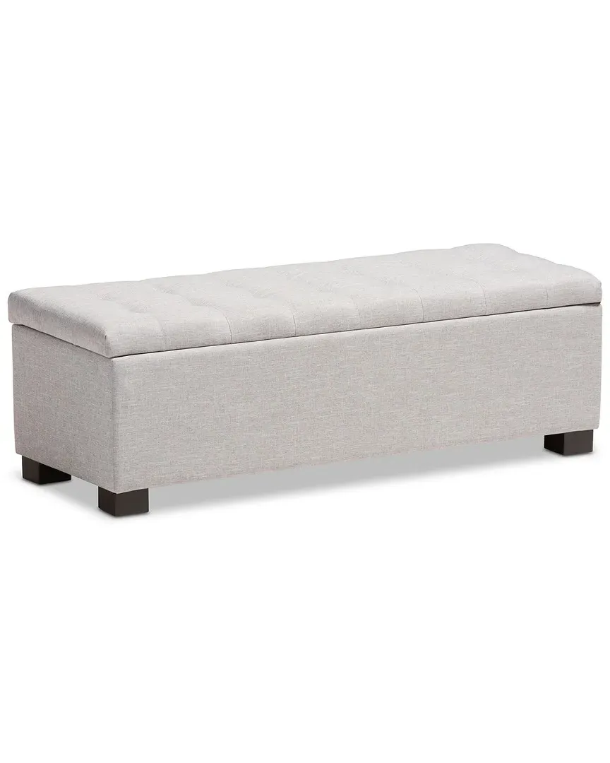 Roanoke Storage Ottoman Bench - Greyish Beige