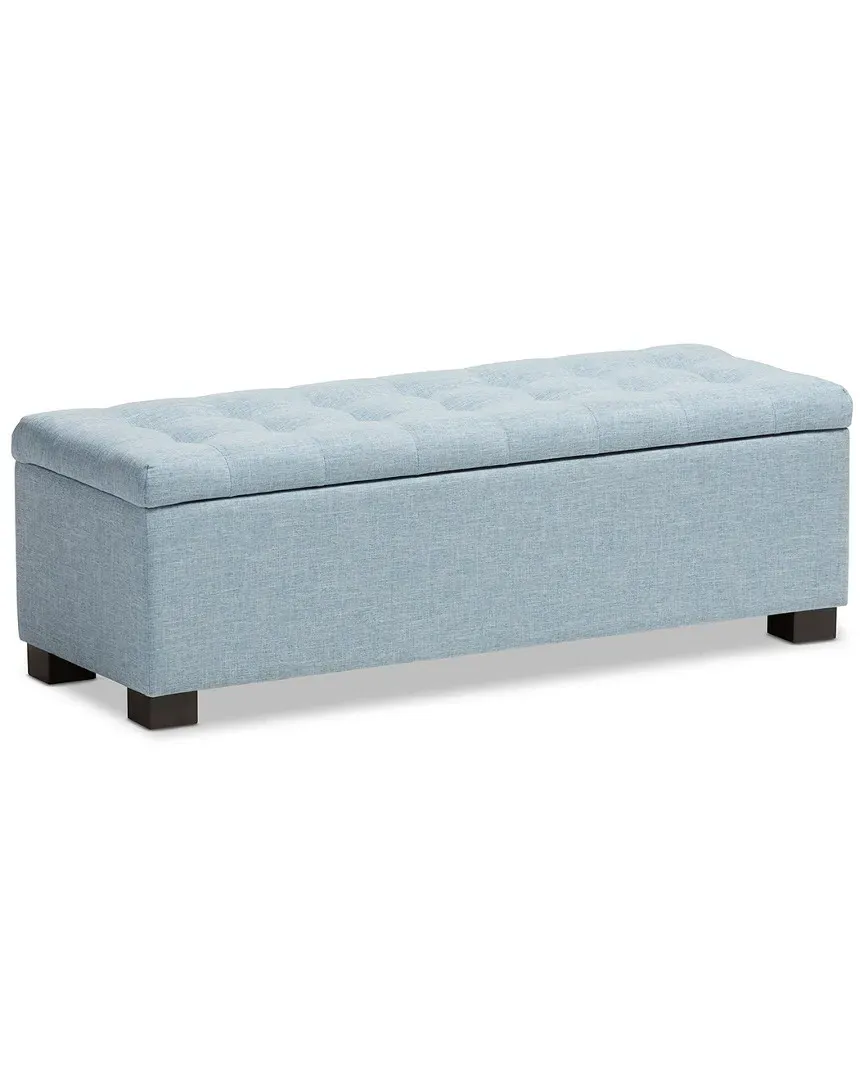 Roanoke Storage Ottoman Bench - Light Blue