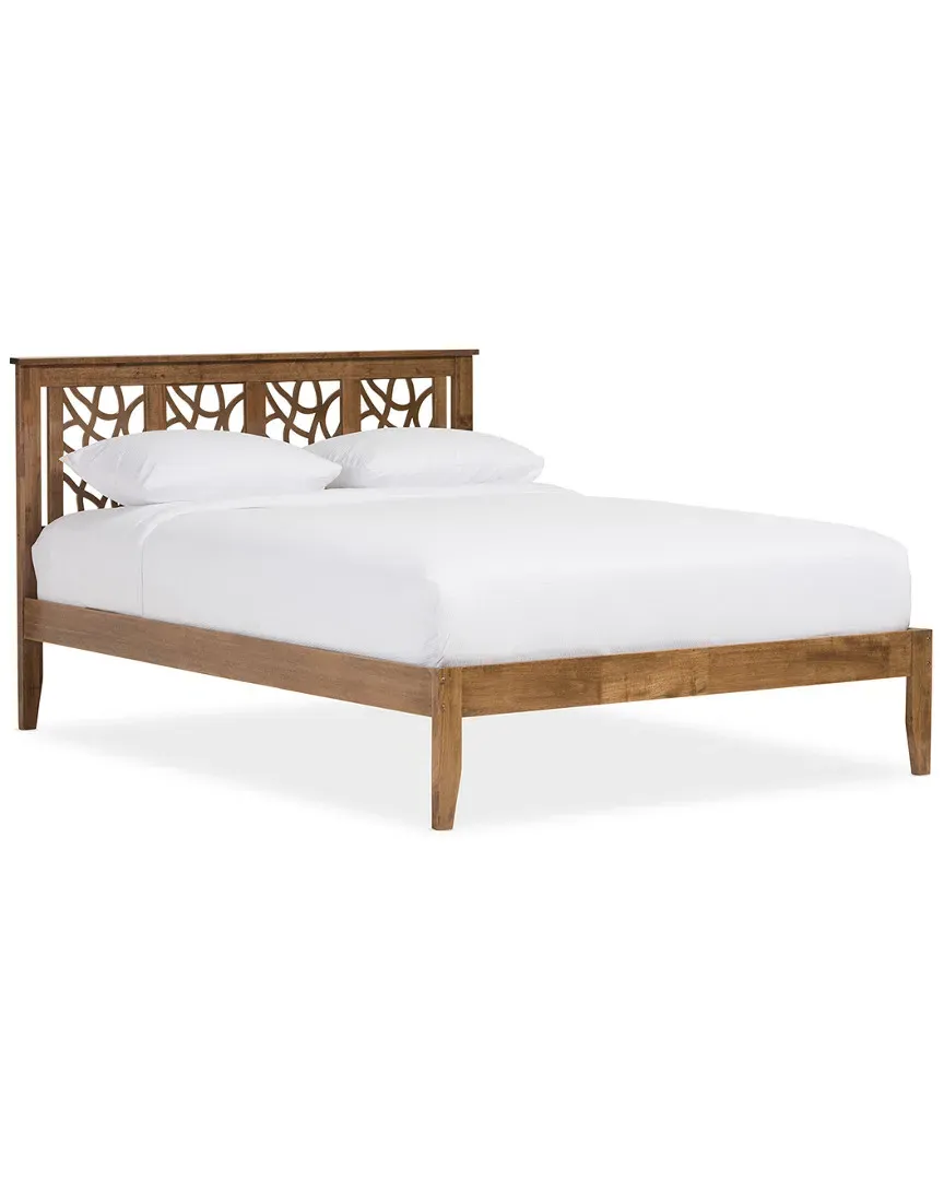 Trina Queen Platform Bed - Walnut Brown image