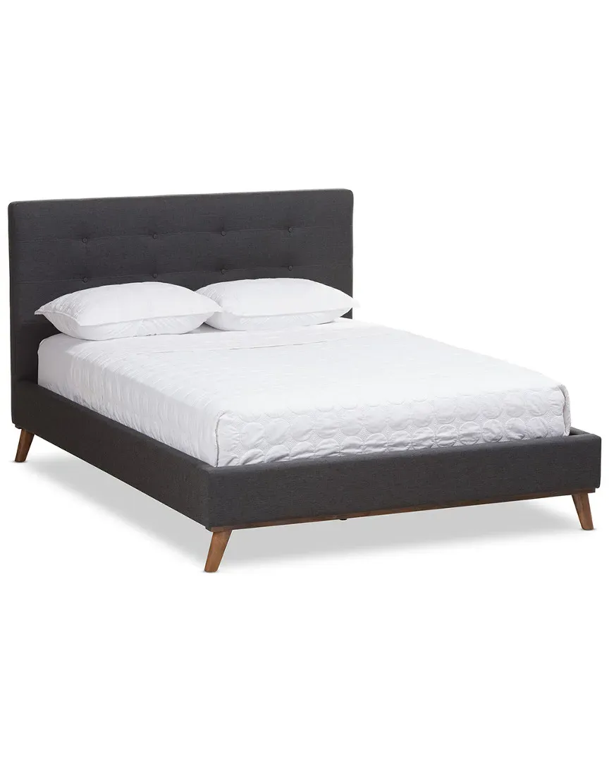 Valencia Queen Platform Bed - Dark Grey