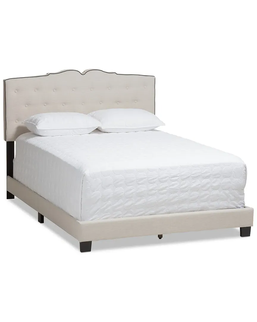 Vivienne King Bed with Button-Tufting - Light Beige image